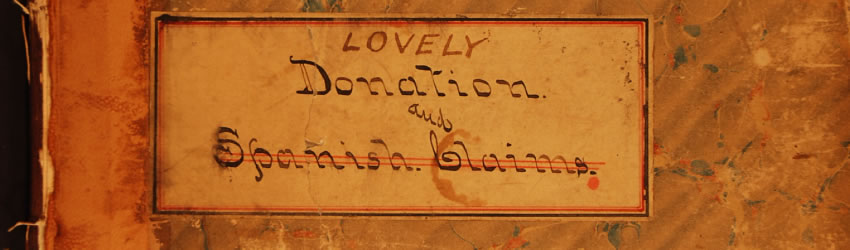 Lovely Donations land grant document cover page