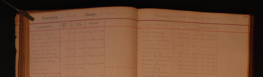 Military Bounty Lands document showing veteran warrant details