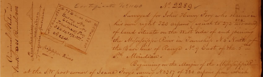 Spanish Land Grant Certificate with confirmation details